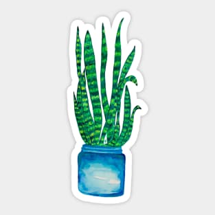 Snake Plant, Quarantine Watercolor Sticker